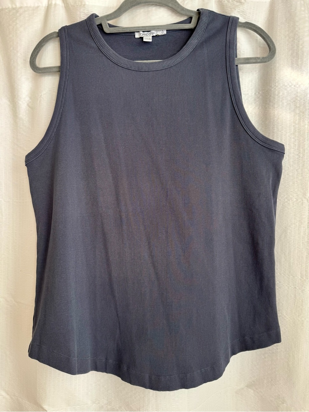 Chico's Steel Grat Ribbed Crewneck Tank